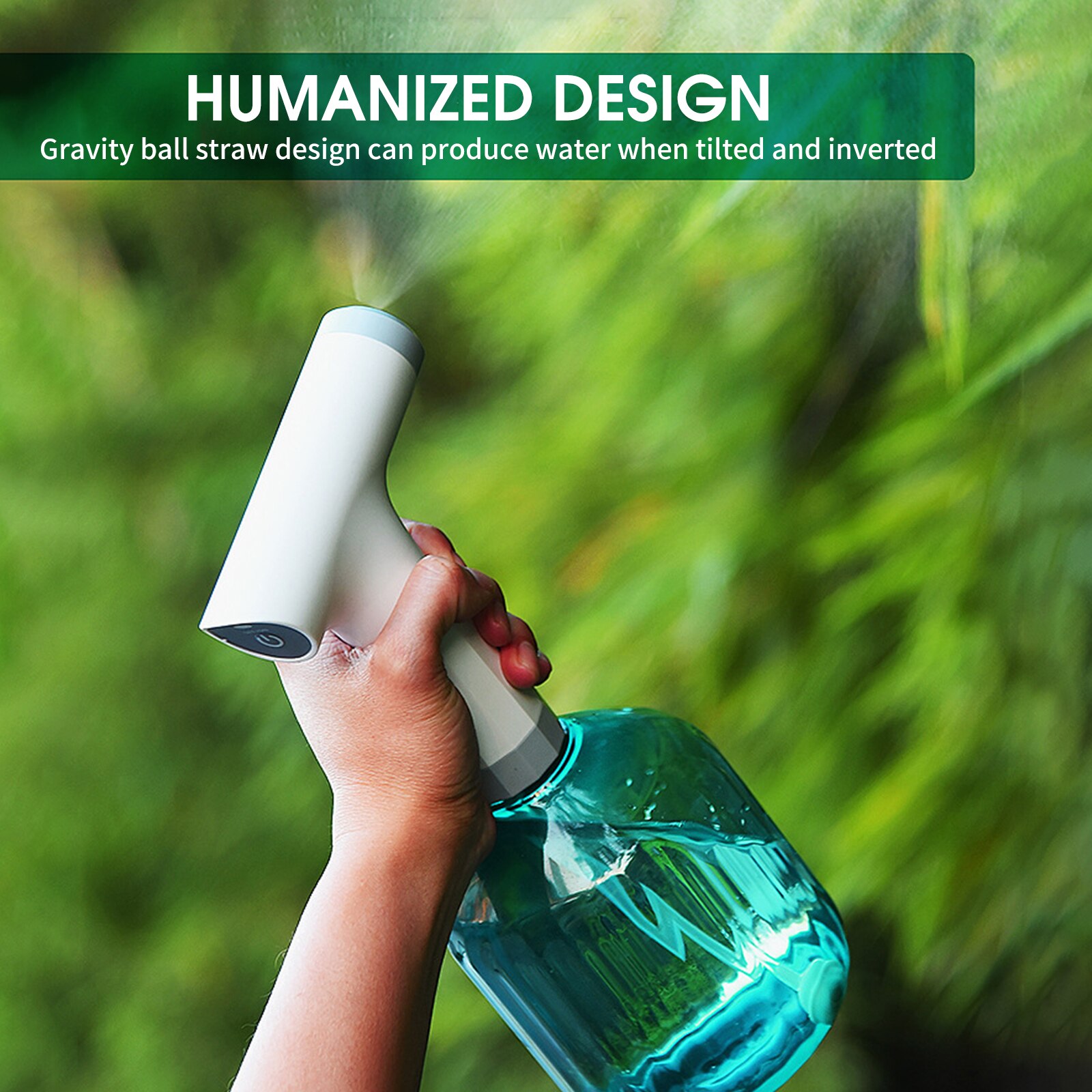 Botella de Spray eléctrica de 900ml para jardinería, regadera automática con temporizador recargable por USB, rociador de jardín con boquilla ajustable