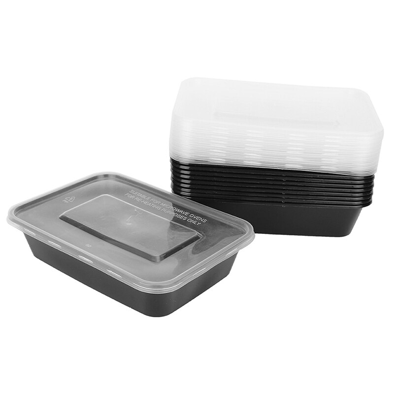 10 Pcs Microwavable Voedsel Maaltijd Opslag Containers Herbruikbare Lunchboxen Bento Box