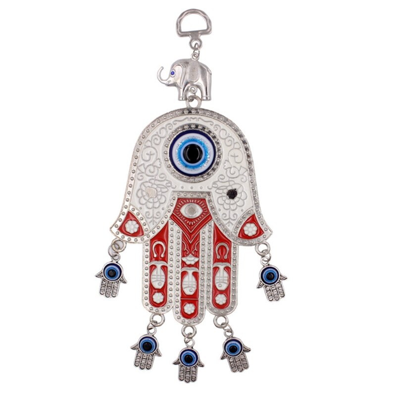 Amuletos de Palma de ojo malvado azul turco, colgante de pared, adorno, decoración del hogar, protección del coche