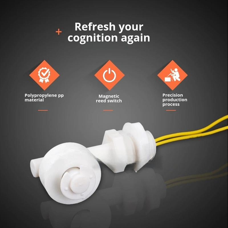 PP Zijmontage Mini Vlotterschakelaar Waterniveau Sensor Horizontale Vlotterschakelaar Vloeistofniveau Controller Kunststof Vlotterklep