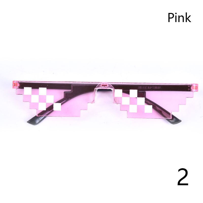 Men Women Pixel Glasses Mosaic Glasses Sunglasses Trendy Cool Party Funny Vintage Shades Eyewear: PK2