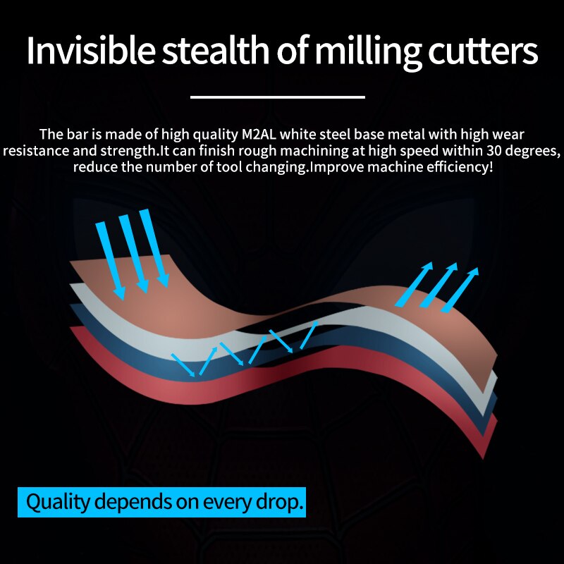 ZGT Cnc Endmill Carbide HRC55 4 Flutes 4mm 6mm 8mm 10mm 12mm Tungsten Steel Milling Cutter Roughing End Mill Metal Milling Tools