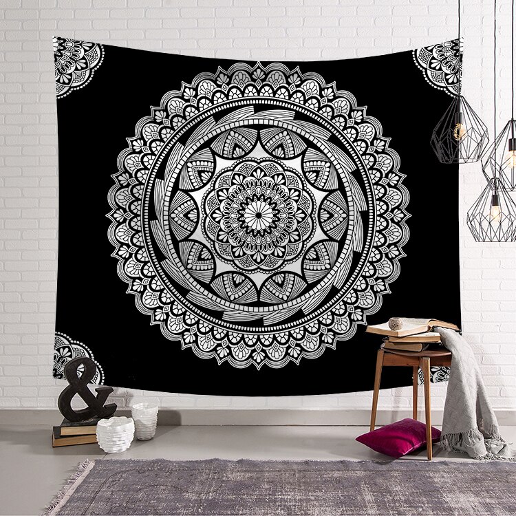 Heimtextilien Schleif Tapisserie 95x73cm Indische Mandala Wandbehang Tisch Tuch Tür Vorhang Handgemachte Wohnheim Dekor Kunst wandteppich: E1
