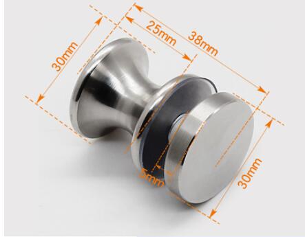 1pcs Stainless steel glass door handle solid single hole Bathroom Shower door knob drawer pulls furniture Hardware: H