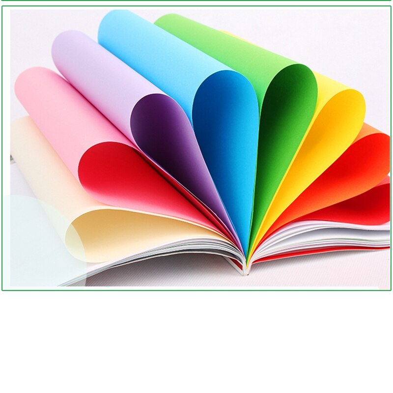 100 ark / taske deli 7391/7393# a4 farve kopipapir 80g farve print papir 8 farver valgfri kina delikatesse kopimateriale
