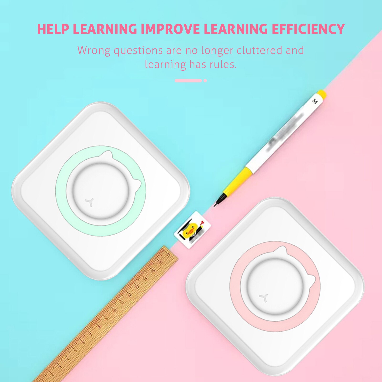 Pocket Thermal Printer for Android iPhone Portable Mini 200dpi Wirelessly Wireless BT Connect Photo Label Memo List Printing