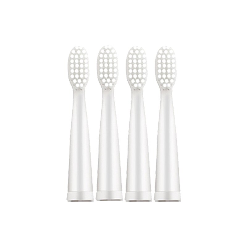 Toothbrush Heads for JD005 Sonic Thoothbrush 4 Pieces Replacement Head Soft Tooth Brush Nozzle Oral Hygiene: 4 PIECES WHITE