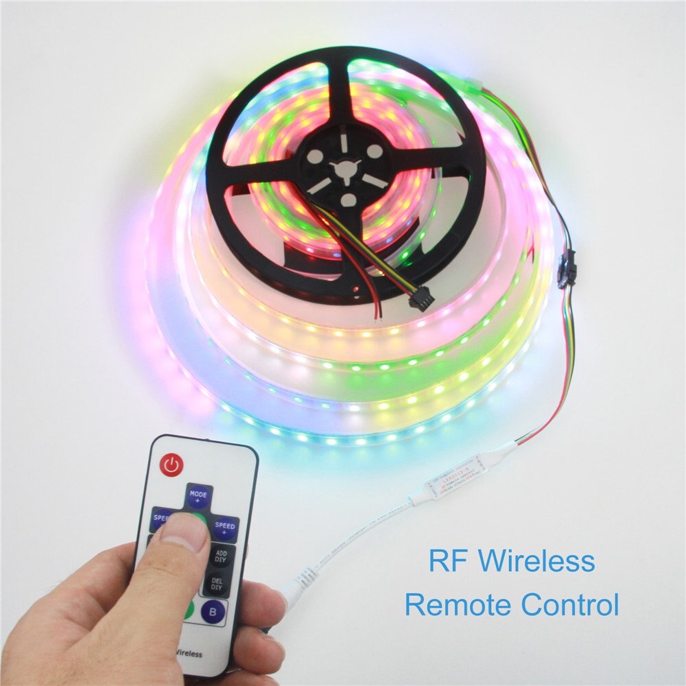 WS2813 WS2815 Led Controller Dc 5V 12V Draadloze Rf-afstandsbediening Droom Kleur Controller Wedstrijd WS2813B WS2815B WS2818 CS8812 1934