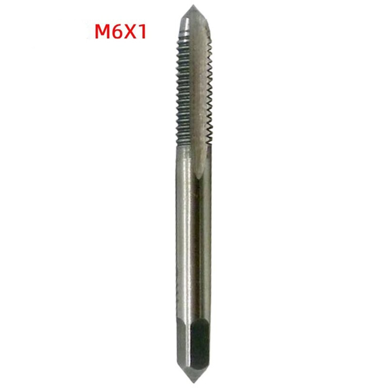 Hss Steel Spiral Point Straight Fluted Machine Screw Tap M3 M4 M5 M6 M8 Hand Screw Thread Hand Tap Drill Set Metric Plug: 2pcs M6X1