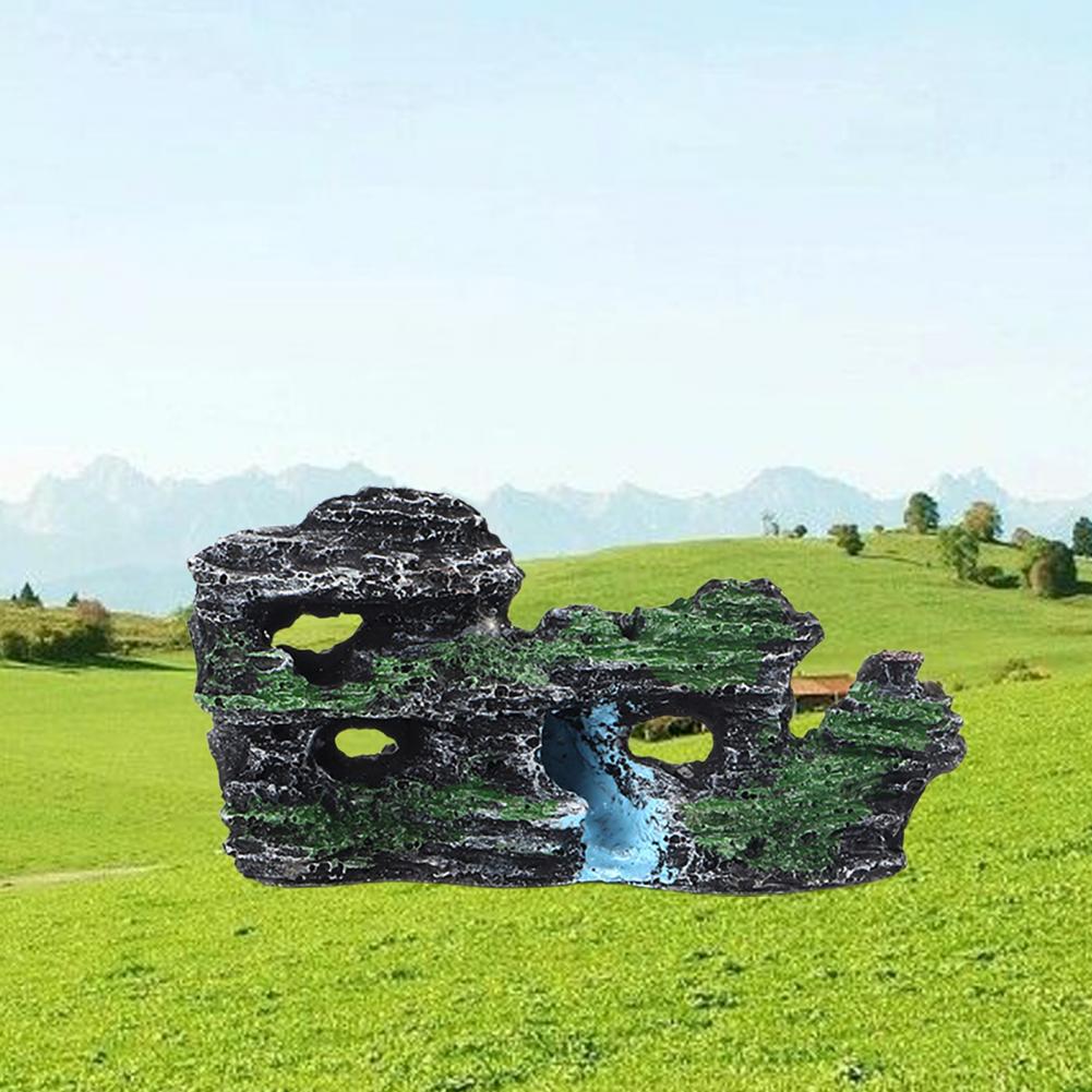 Adorno de rocalla Artificial para acuario, Adorno para acuario de roca de larga duración