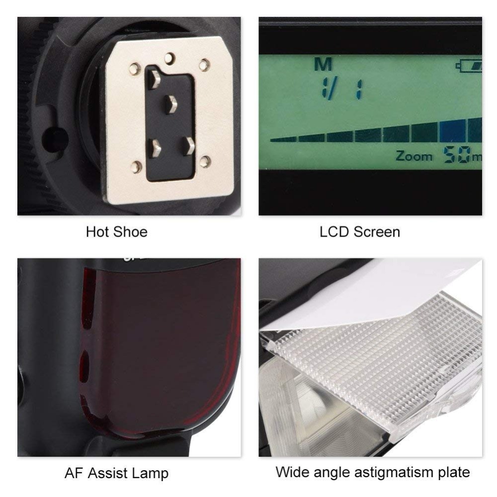 Meike-Flash de Control brillante MK950 i-ttl Speedlite 8, para Nikon D7100, D7000, D5300, D5200, D5100, D5000, D3100, D3200, D750, D600, D90, D80