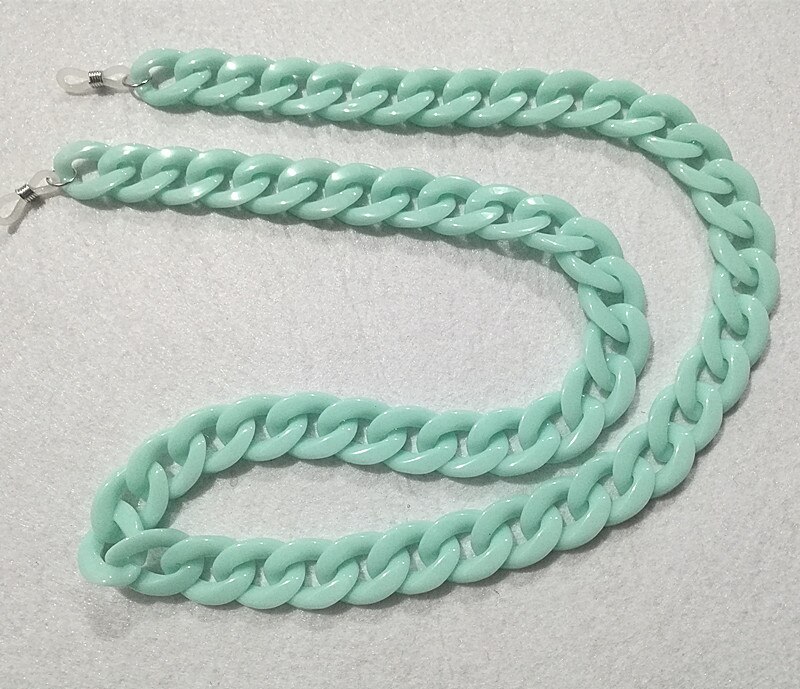 neue Feste Farbe Acryl Sonnenbrille Kette Frauen Lesebrille Hängen Hals Kette Largand Gläser Kette Brillen Band: 9