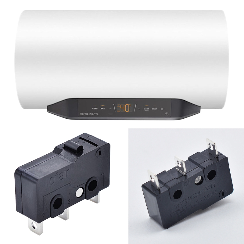 Microinterruptor de puerta de calentador de agua M2EE, 125V/250V, 5A, 3 pines, interruptor normalmente abierto, interruptor de enclavamiento de puerta de calentador de agua de repuesto