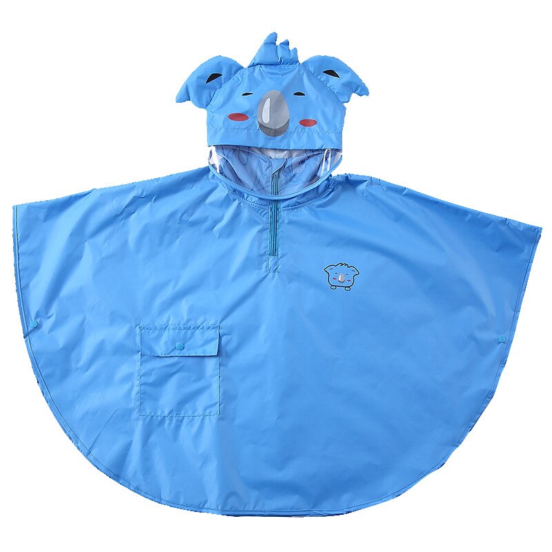Poncho impermeable para niños y niñas, ropa de lluvia tipo capa, impermeable, de animales, Poncho: blue / Height 105-130 cm