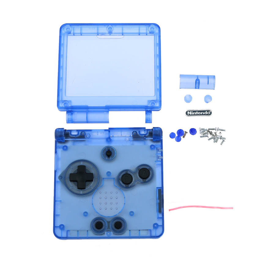 Cool clair pour GBA SP boîtier de remplacement coque pour Game Boy Advance SP: Bleu