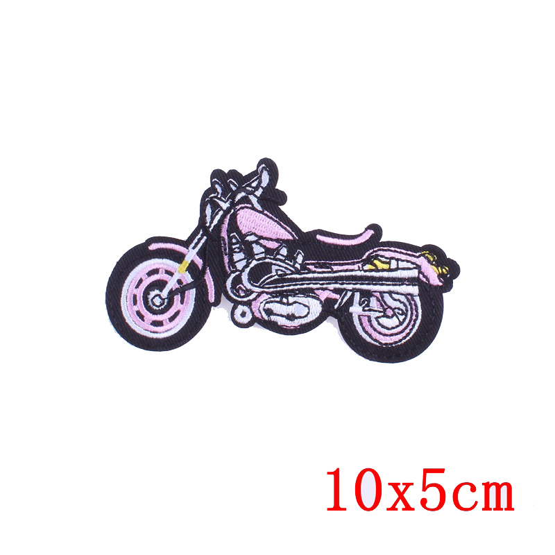 Naszywki motocyklowe kolorowe haftowane naszywki do prasowania na ubrania punkowe, męskie, do szycia kurtki motocyklowej diy: Antyczna miedź
