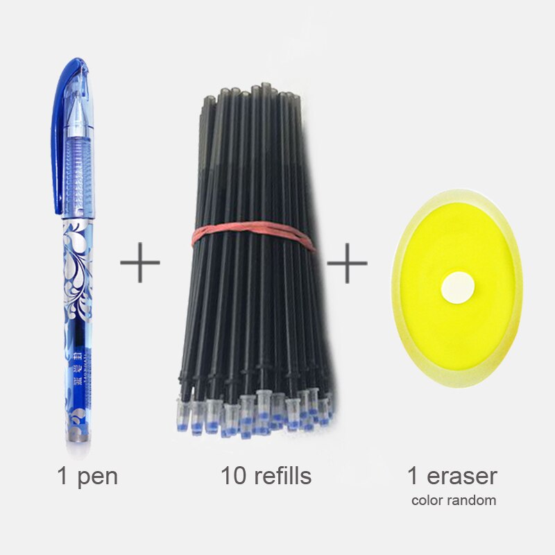Erasable Pen 0.5 Mm Blue Black Color Ink Writing Gel Pens Washable Handle For School Office Stationery Supplies: 4