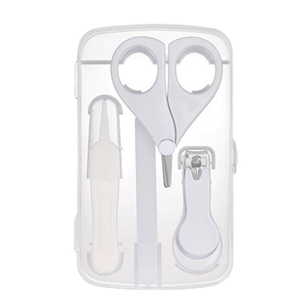 Pince de Booger de fichier de ciseaux de tondeuse ergonomique sûre pour le bébé -né ensemble de soins des ongles avec boîte de rangement toilettage outils de manucure: Grey