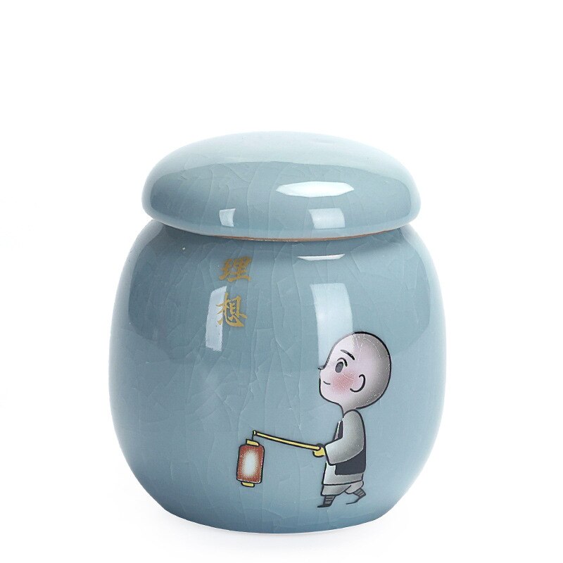 Style chinois urne pour chien de compagnie 350 ml céramique pot de terre cercueil de cinéraire scellé urnes funéraires pour chats chiens fournitures
