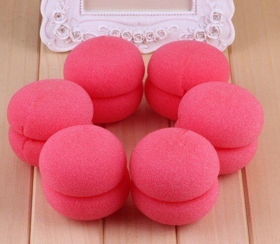 6pcs Wavy Sponge Curling Ball Random Color