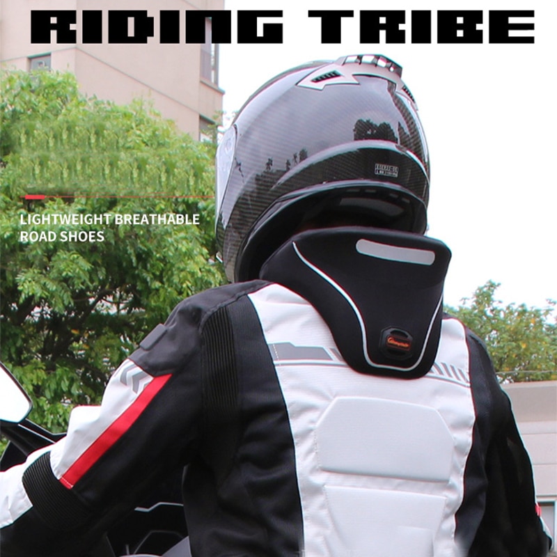 Motorcykel racing hals beskyttelse 3d cervikal rygsøjle beskyttelse moto baghoved puder dele