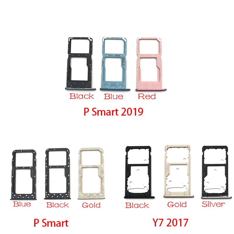 5 Stks/partij Micro Nano Sim Card Holder Tray Slot Houder Adapter Socket Voor Huawei Y7 Y6 Pro P Smart