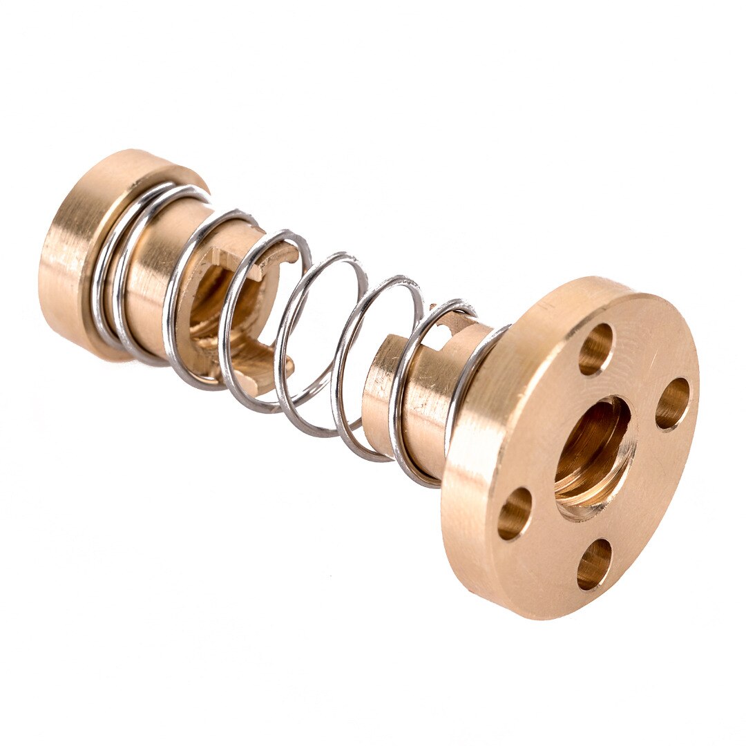 T8 Anti-Backlash Spring Loaded Nut Brass Elimination Gap Nut For 8mm Threaded Rod Lead Screw 3D Printer Parts