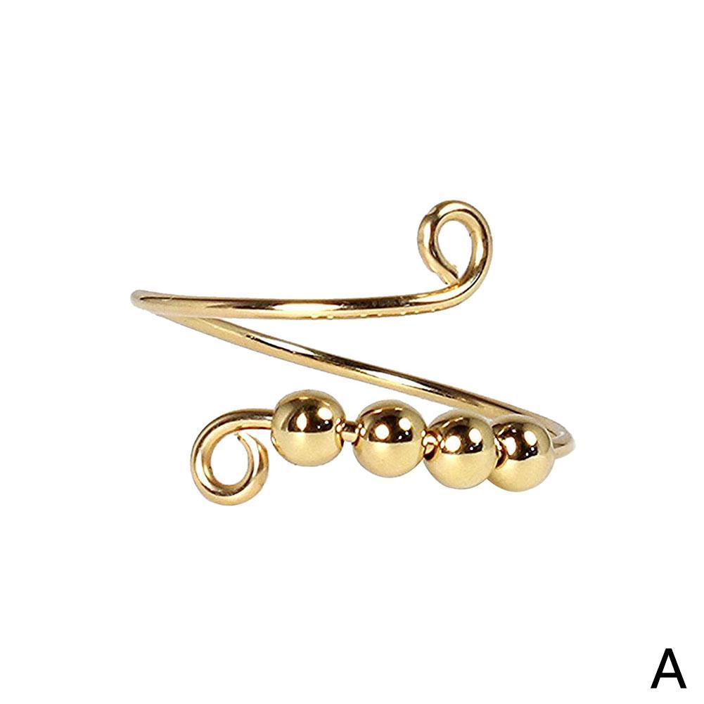 Fidget Speelgoed Kralen Fidget Ring Spinner Single Coil Fidget Ring Ring Stress Vrouw Vrij Speelgoed Draaien Angst Anti Kralen Voor meisje