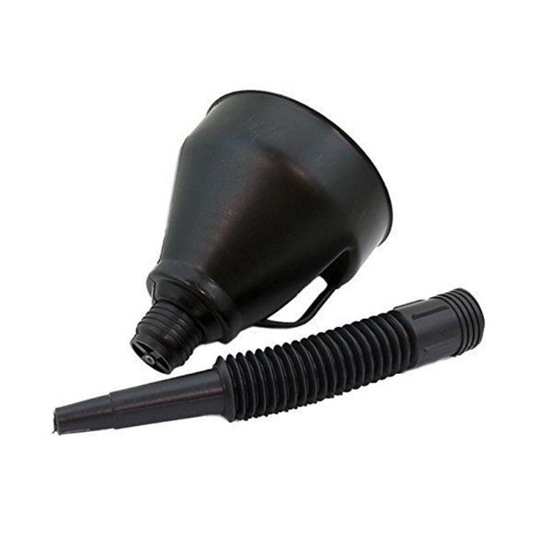 2 In 1 Plastic Funnel Can Spout For Oil Water Fuel Petrol Diesel Gasoline Black Funnel Flexible Detachable Spout Funnel
