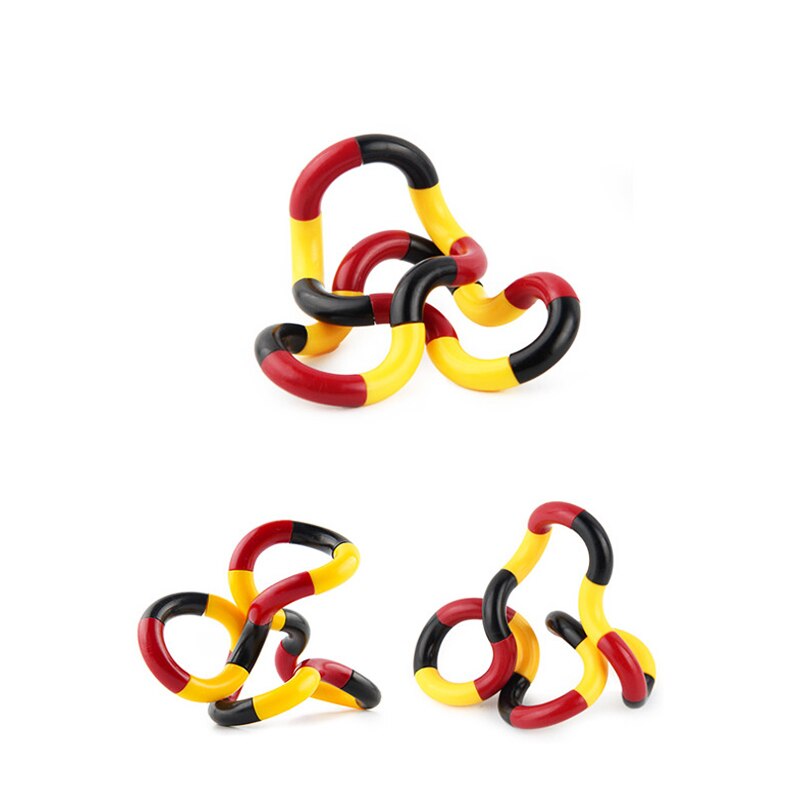 Fidget Speelgoed Roller Wirwar Anti Stress Volwassenen Vroege Educatief Anti Stress Speelgoed Kind Touw Voor Stress Antistress Speelgoed Voor Kids: Red Black Yellow