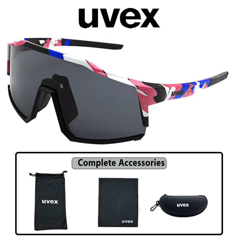 UVEX Fahrradbrille für Herren und Damen, Jugend, rosa, Sport-Sonnenbrille, UV-Schutzbrille für Baseball, Reiten, Laufen, Fahren: Licht Grau