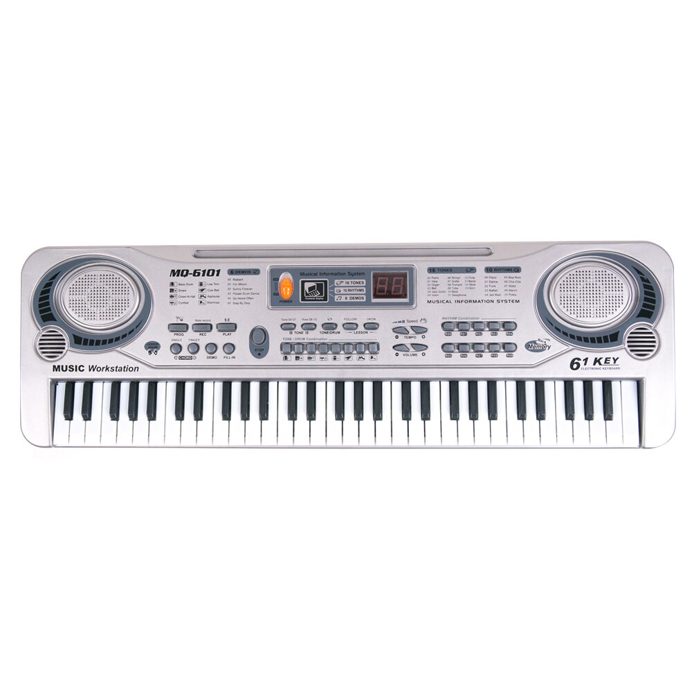 61 Toetsen Piano Digitale Muziek Elektronische Toetsenbord Toetsenbord Zwarte Elektrische Piano Kids Met Microfoon Toetsenbord Instrument !: 61 keys only piano