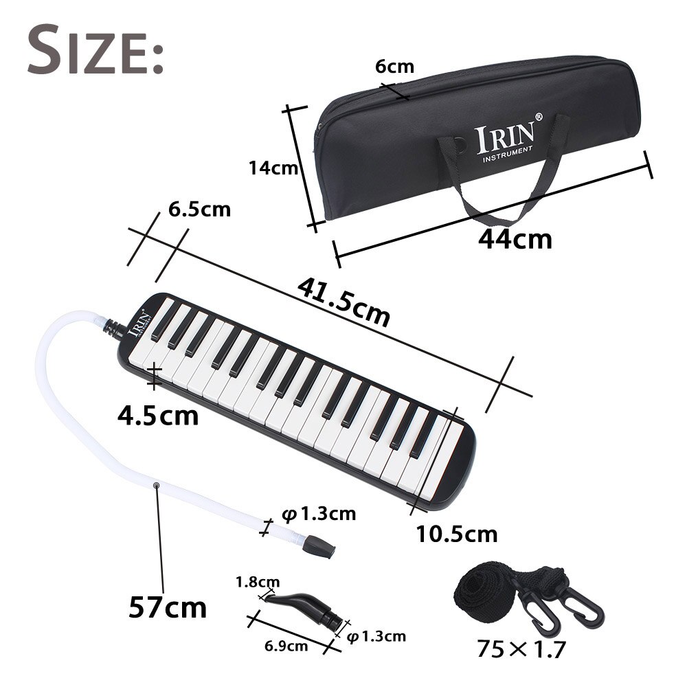 Durable 32 Piano Keys Melodica Musical Instrument for Music Lovers Beginners with Carrying Bag Exquisite Workmanship