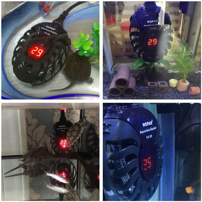 Calentador de agua de acuario de 50 W, controlador de temperatura Digital LED automático para acuario, barras de calentamiento para pecera de tortuga 220-240V