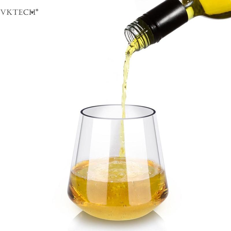 4 stks/set Wijn Glazen Transparante Whisky Onbreekbaar Plastic Vruchtensap Bier Cup Glas Onbreekbaar Drinkbeker Bar Drinkware