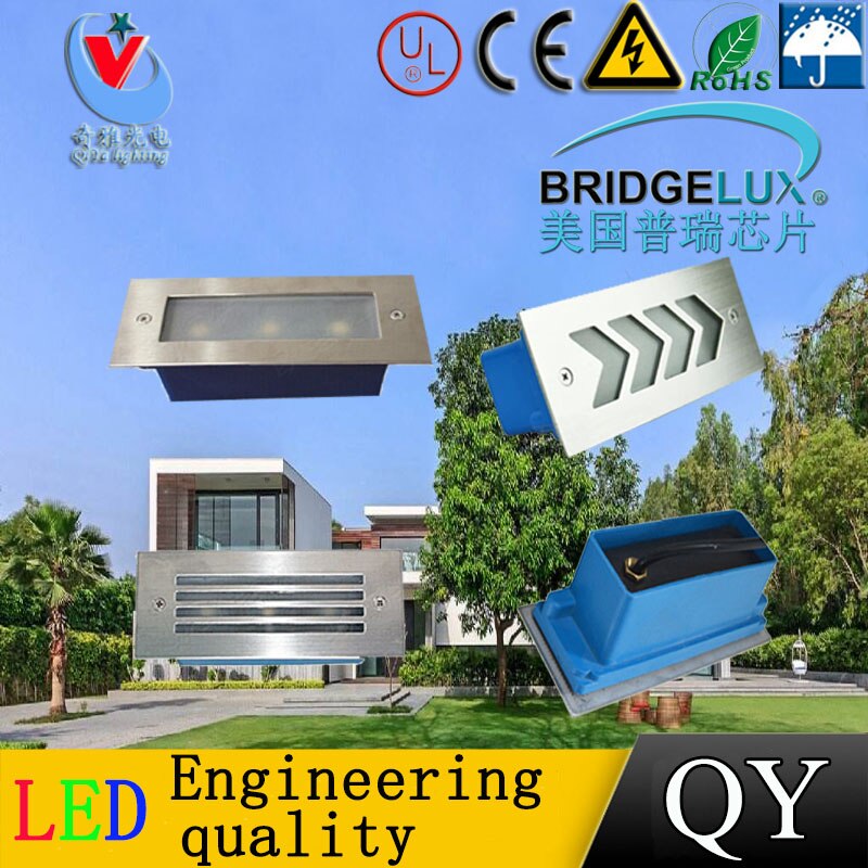 110*45*55mm led ondergrondse verlichting 3w begraven verlichting buitenlamp licht begane grond inbouw voetlamp  dc12v 24v ac110-265v