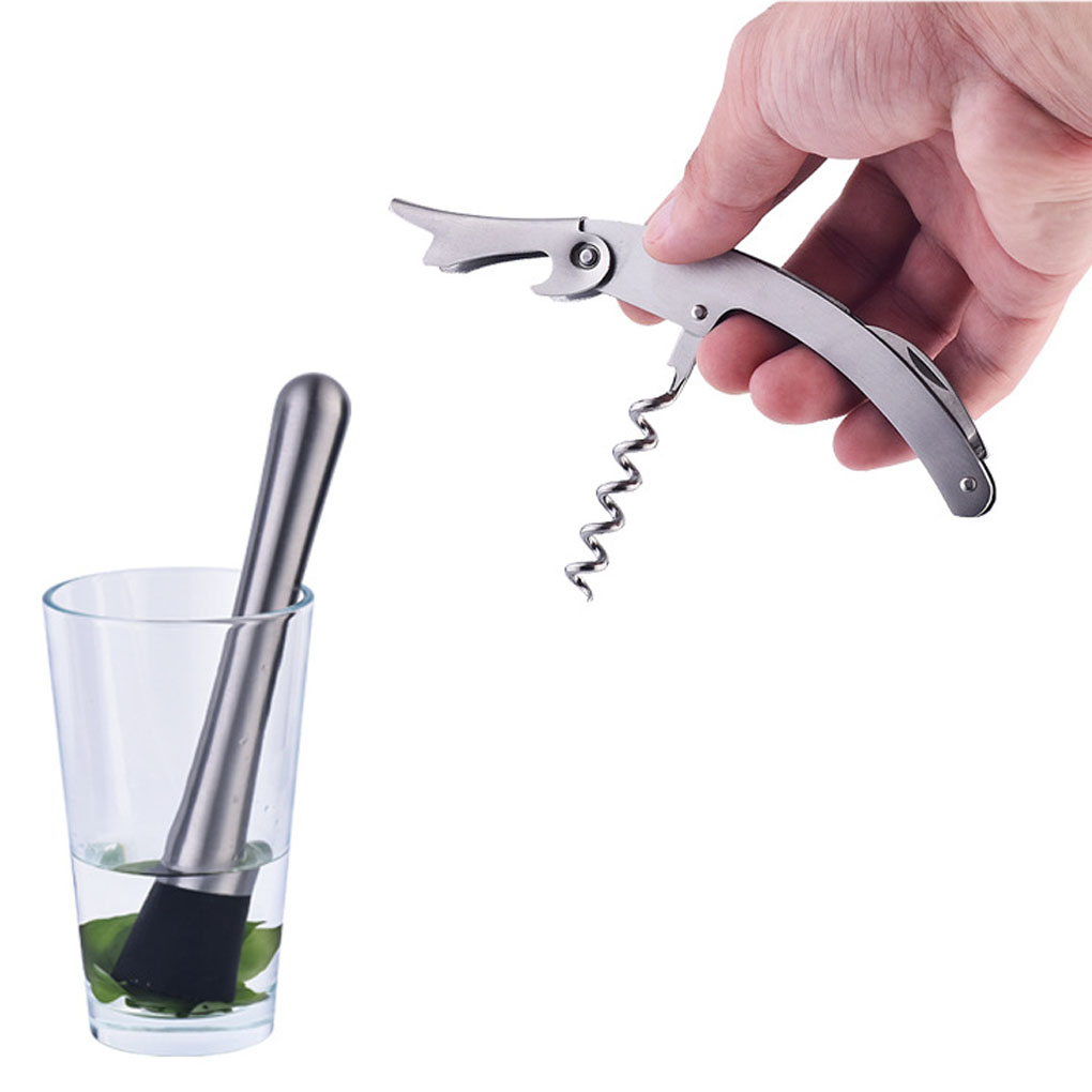 Shaker à Cocktail en acier inoxydable, tasse à mesurer pour le vin rouge, filtre à Clip, Kit de barman, outils de Bar pour les fêtes, 9 pièces