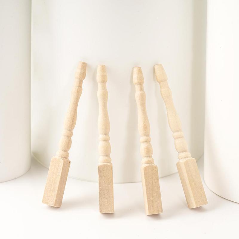Dongzhur 1: 12 puppenhaus 4 Stück Mini Möbel Zubehör Mini Möbel Zubehör Tisch Bein Tisch Fuß Hülse Holz Puppe Zu