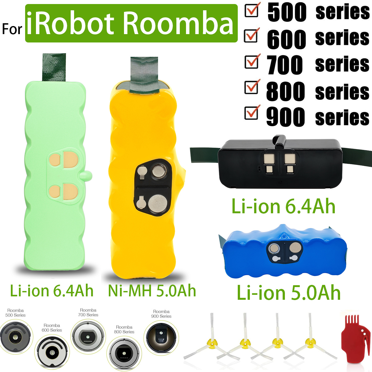 Dla iRobot Roomba 500 14.4V bateria Roomba 600 700 800 900 seria odkurzacz do iRobot roomba 620 650 770 780 akumulator Ni-Mh