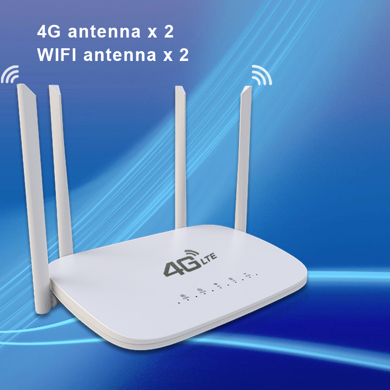 4g cpe 4g router simkort wifi modem hotspot 32 wifi brugere  rj45 wan lan antenne lte trådløs router