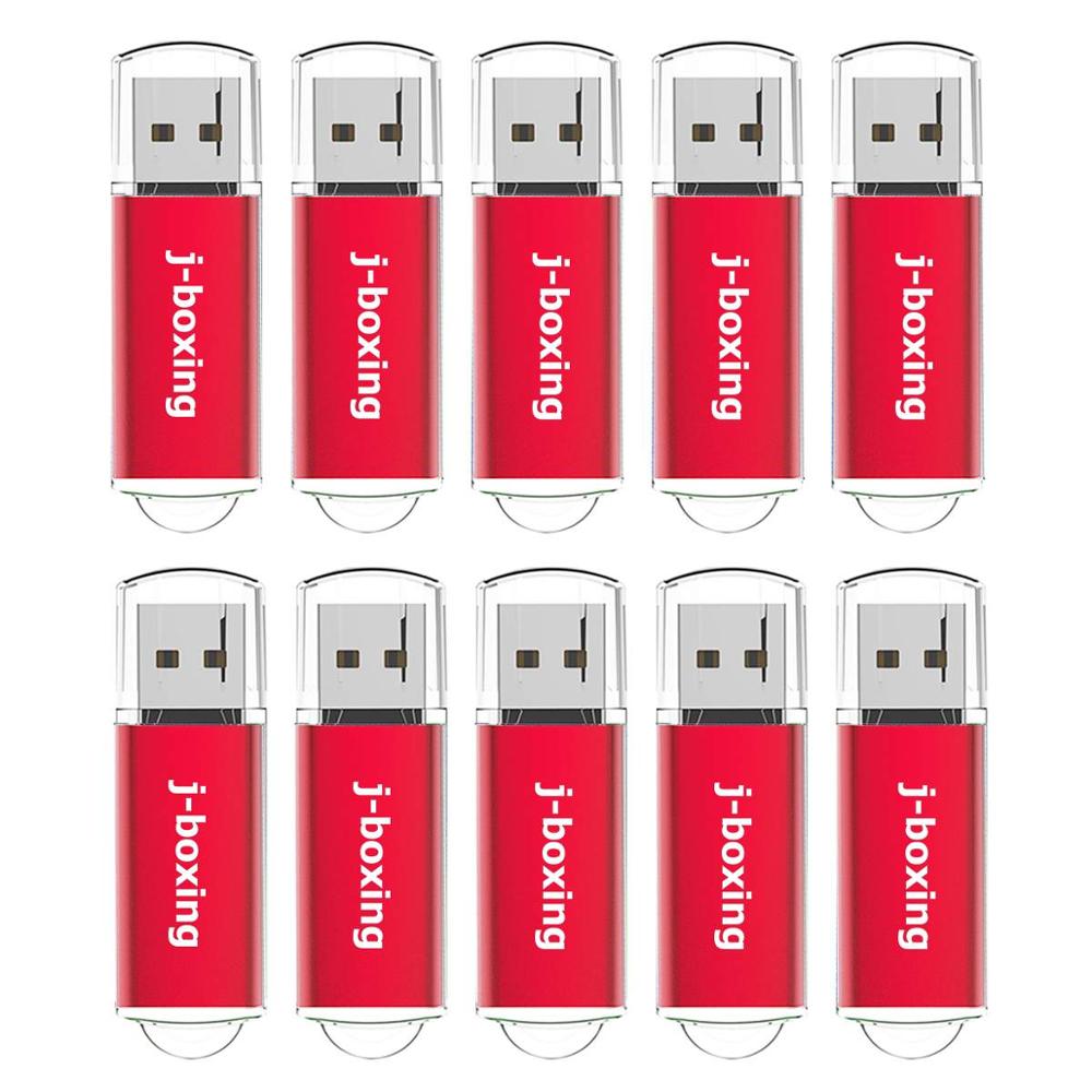 J-boxing 512MB clés USB 10 pièces 64MB 128MB 256MB petite capacité clés USB pour ordinateur voiture stockage de données USB rouge