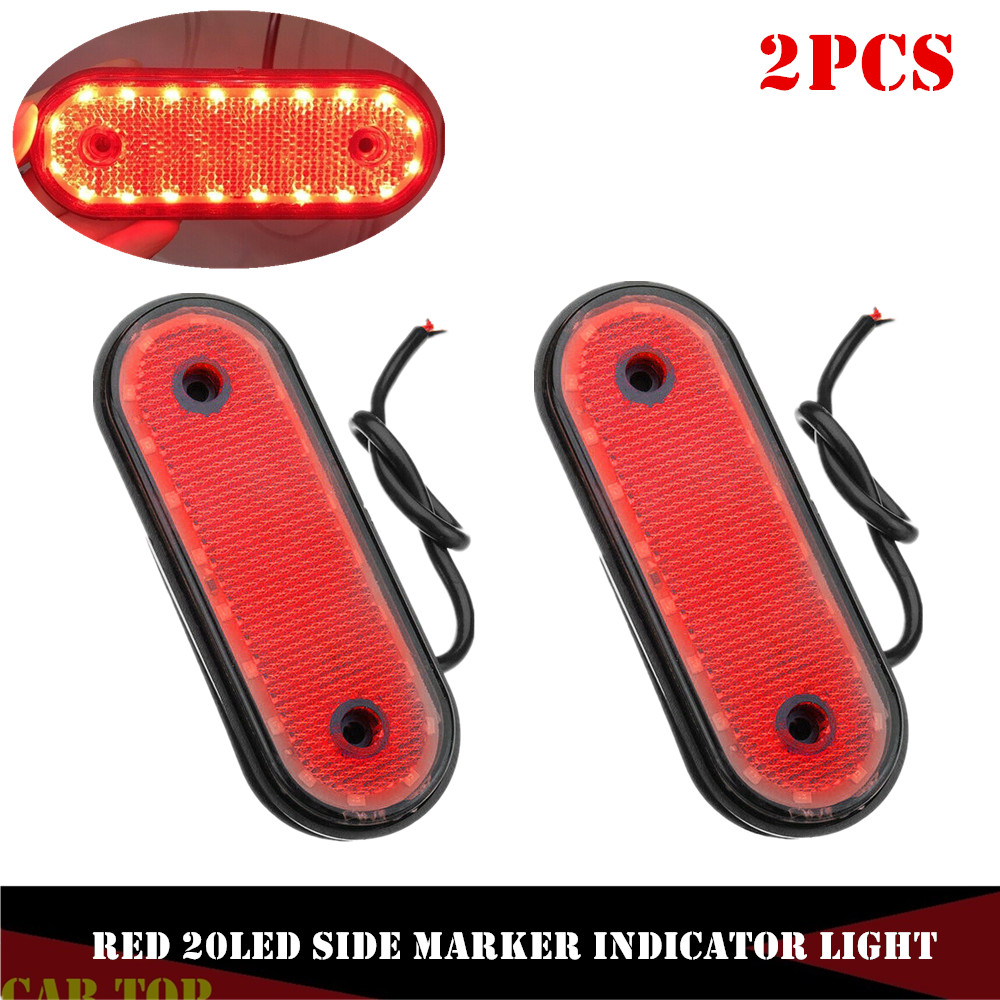 2Stck 24v Lkw LED Seite Marker Lichter verrotten 20LED Seite Marker Anzeige Licht Lampe Wohnwagen 24v LED lichter Lkw