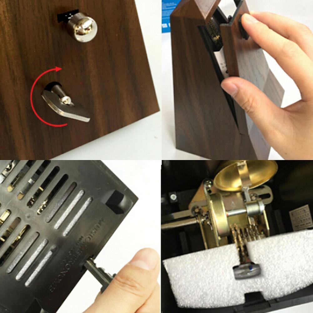 Vintage Style Mechanical Metronome Guitar Piano Violin Zither Musical Instrument Music Timer Precision Spring Mechanism
