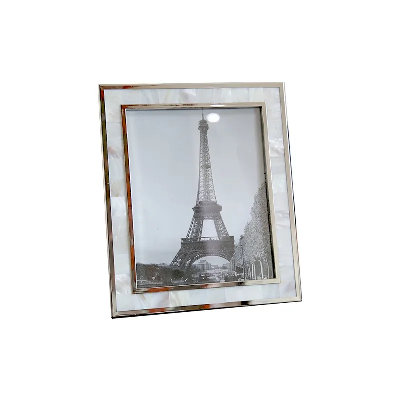 European Shell Decorative Picture Frames Room Aesthetics Bedside Table Family Portrait Photo Frame Alloy Photo Frames Home Decor: Blue