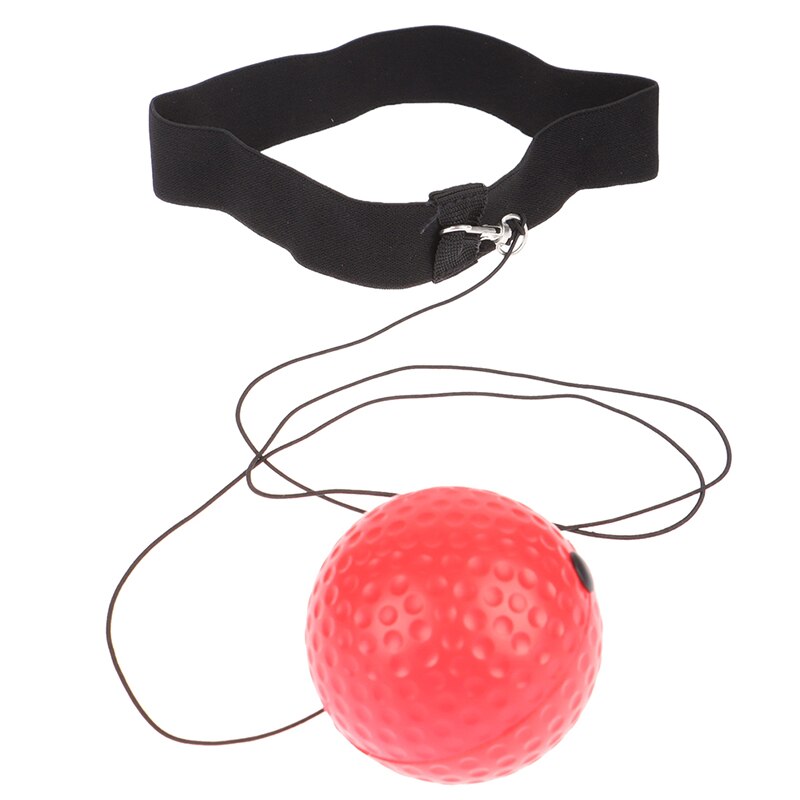 Pu-boll huvudmonterad speed ball boxning magisk boll kamp boll pannband för reflex reaktionshastighet träning i boxning stansning: Röd