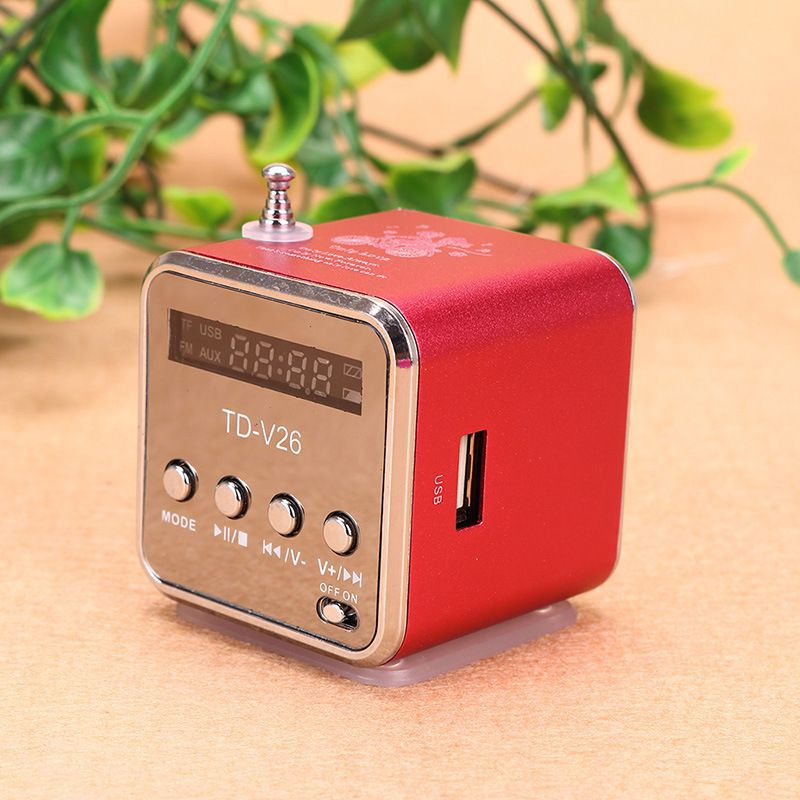 Radio cyfrowe FM Bezprzewodowy głośnik Bluetooth, przenośny odtwarzacz MP3 Wyświetlacz LCD Głośnik stereo Obsługa kart SD/TF: Srebrny