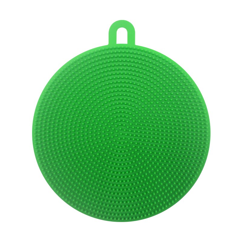 5PCS Silikon Küche Reinigung Pinsel Spülmaschine Schwämme Dish Waschen Schwamm Magie Wäscher Haushalt Pinsel Küche Zubehör: Green