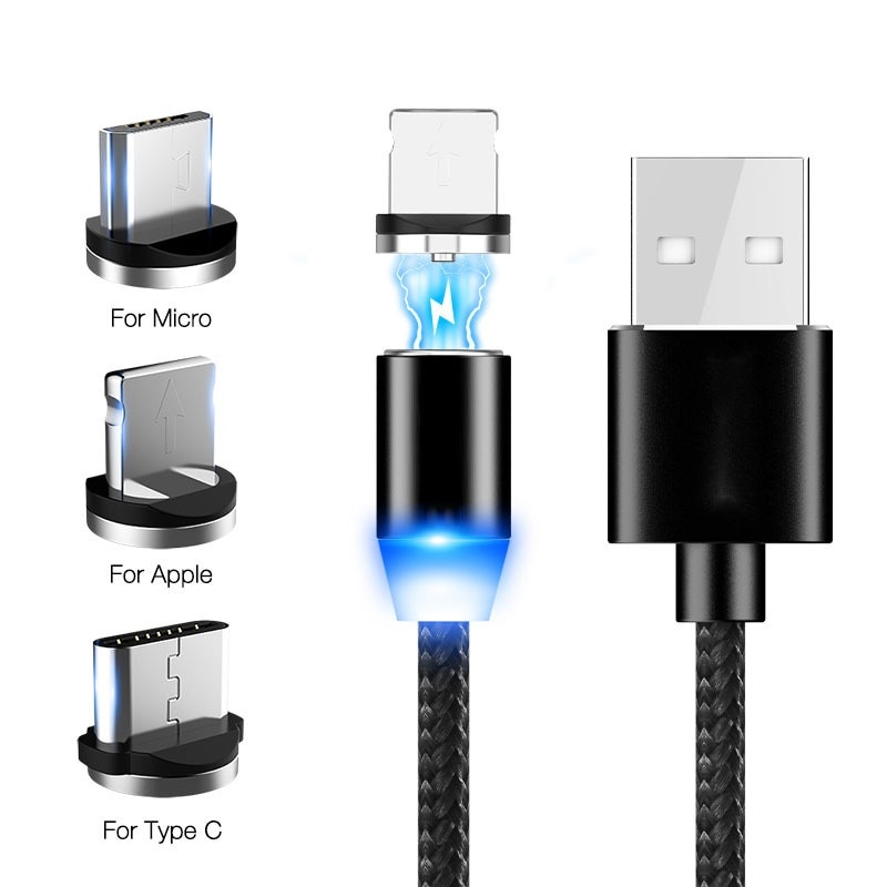 Magnetische Usb Kabel Snel Opladen Voor Iphone TYPE-C Micro Usb Android Ios Datalijn Voor Xiaomi Redmi Samsung Cord Magneet plug