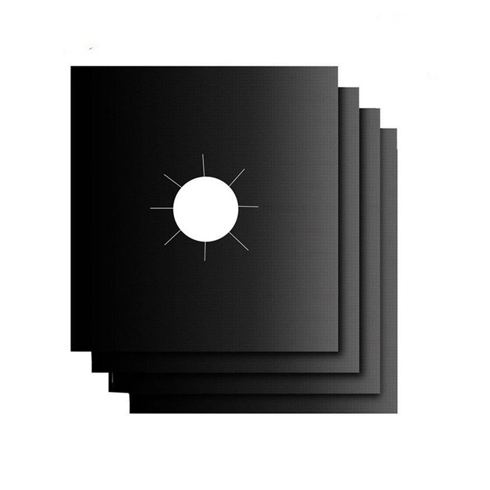 4Pcs Reusable Foil Gas Hob Range Stovetop Burner Protector Liner Cover For Cleaning Kitchen Tools Kitchen Tools