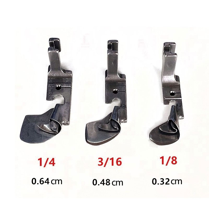 Industrial Sewing Machine Curved Hemming Foot All-steel Hem Pull Tube Silk Chiffon Skirt Crimping Device Hemming Foot